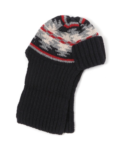 CLIPPER CASUALS（クリッパーカジュアル）の「【CLIPPER CASUALS(クリッパーカジュアル)】フライトキャップ（ニットキャップ/ビーニー・レディース・ネイビー/ベージュ・FREE）」の3枚目の写真