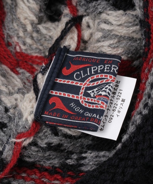 CLIPPER CASUALS（クリッパーカジュアル）の「【CLIPPER CASUALS(クリッパーカジュアル)】フライトキャップ（ニットキャップ/ビーニー・レディース・ネイビー/ベージュ・FREE）」の8枚目の写真