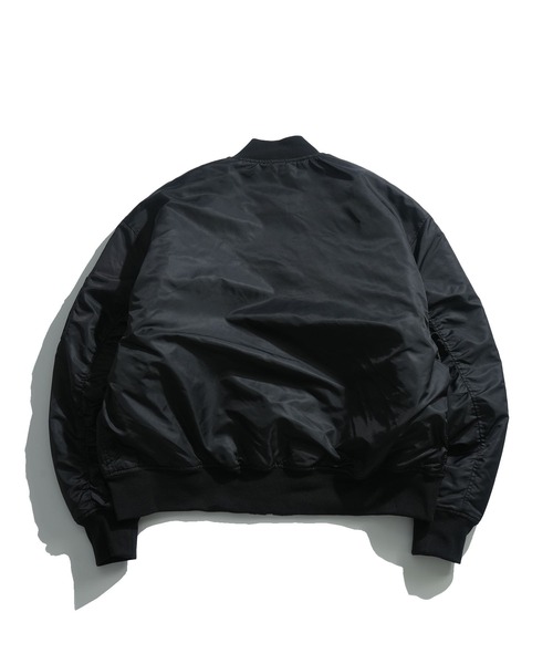おしゃれスタ(オシャレスタ)の「Vintage-like heavy nylon twill MA-1 blouson/ヴィンテージライク ヘビーナイロンツイル MA-1 ブルゾン(MA-1・メンズ・ブラック系その他/グリーン系その他/カーキ/ブラック・M/XL/L)」の6枚目の写真