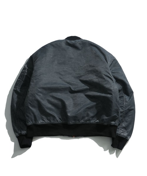 おしゃれスタ(オシャレスタ)の「Vintage-like heavy nylon twill MA-1 blouson/ヴィンテージライク ヘビーナイロンツイル MA-1 ブルゾン(MA-1・メンズ・ブラック系その他/グリーン系その他/カーキ/ブラック・M/XL/L)」の8枚目の写真