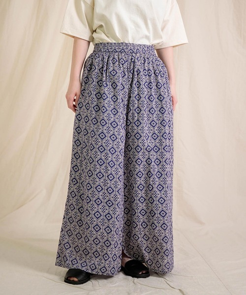 Brocanteインドプリント　ピエロパンツ Brocante] ”インドプリントピエロパンツ” | HORUS WORKS