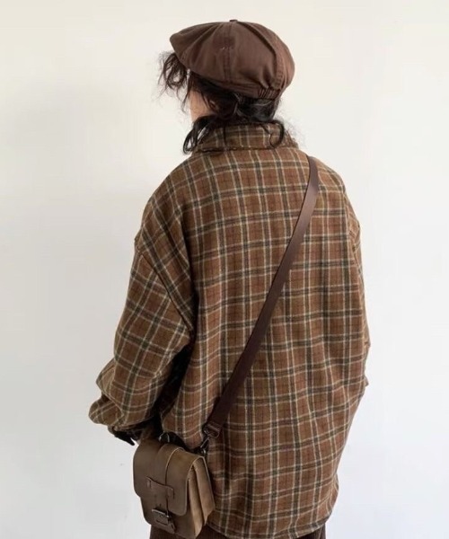 FreeZone（フリーゾーン）の「チャック柄シャツブラウス（シャツ/ブラウス・メンズ・ブラウン・F）」の10枚目の写真