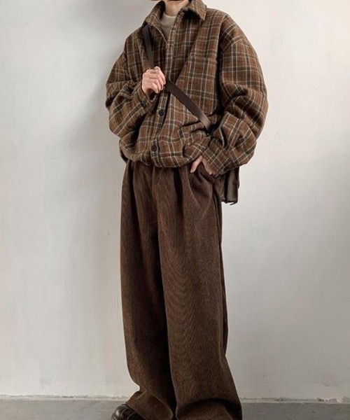 FreeZone（フリーゾーン）の「チャック柄シャツブラウス（シャツ/ブラウス・メンズ・ブラウン・F）」の11枚目の写真