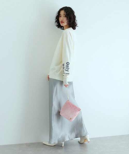 ADAM ET ROPE'（アダムエロペ）の「【サステナブル】ロゴモチーフミニポーチ（ポーチ・レディース・ダークブラウン/イエロー/ベージュ/ライトグレー/ピンク・FREE）」の7枚目の写真