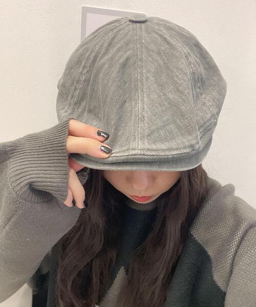 WEGO(ウィゴー)の「WEGO/ウォッシュドハンチング(ハンチング/ベレー帽・レディース・ブラウン/ブラック/グレー・FREE)」の2枚目の写真