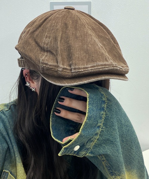 WEGO(ウィゴー)の「WEGO/ウォッシュドハンチング(ハンチング/ベレー帽・レディース・ブラウン/ブラック/グレー・FREE)」の7枚目の写真