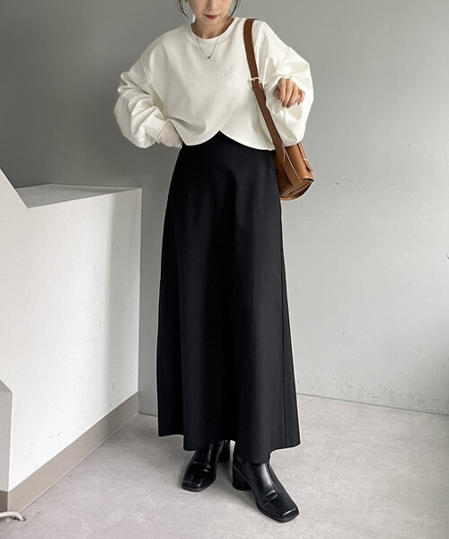 【セール】ボンディングカシュクールプルオーバー（Tシャツ/カットソー）｜CAPRICIEUX LE'MAGE（カプリシューレマージュ）