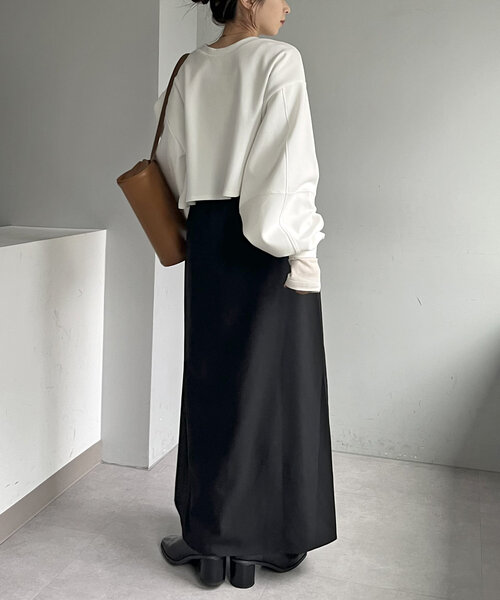 【セール】ボンディングカシュクールプルオーバー（Tシャツ/カットソー）｜CAPRICIEUX LE'MAGE（カプリシューレマージュ）