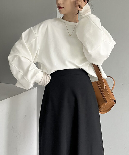 【セール】ボンディングカシュクールプルオーバー（Tシャツ/カットソー）｜CAPRICIEUX LE'MAGE（カプリシューレマージュ）