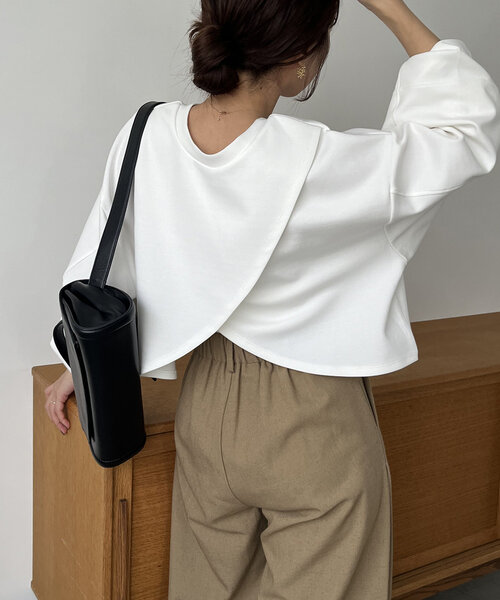 セール】ボンディングカシュクールプルオーバー（Tシャツ