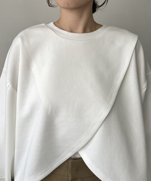 【セール】ボンディングカシュクールプルオーバー（Tシャツ/カットソー）｜CAPRICIEUX LE'MAGE（カプリシューレマージュ）