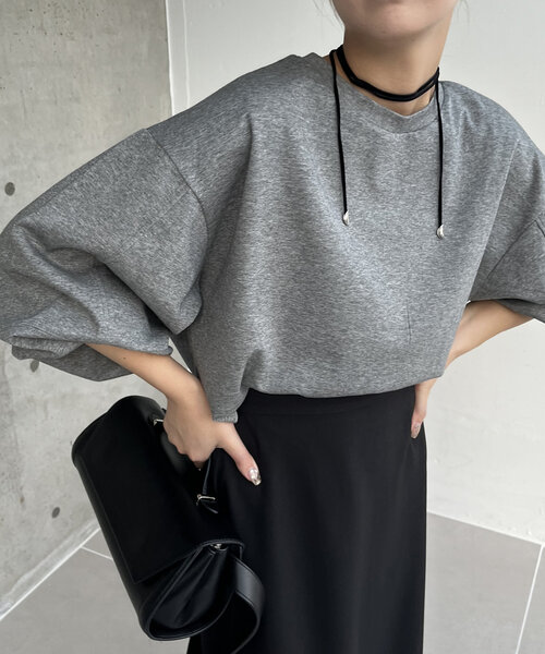 CAPRICIEUX LE'MAGE ボンディングカシュクールプルオーバー ボンディングカシュクールプルオーバー | CAPRICIEUX LE'MAGE