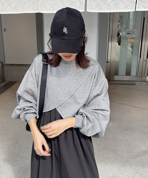 【セール】ボンディングカシュクールプルオーバー（Tシャツ/カットソー）｜CAPRICIEUX LE'MAGE（カプリシューレマージュ）