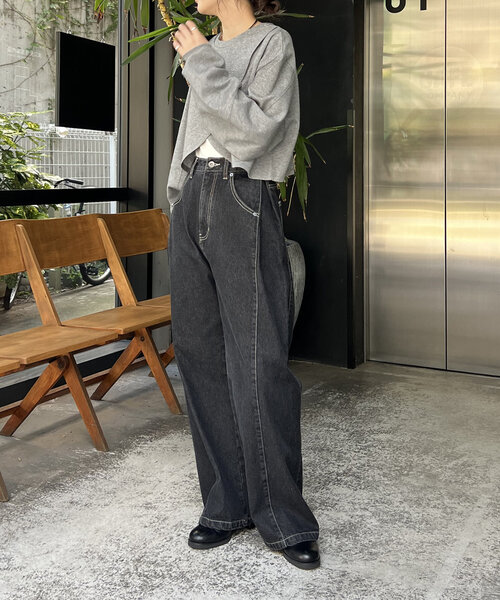 【セール】ボンディングカシュクールプルオーバー（Tシャツ/カットソー）｜CAPRICIEUX LE'MAGE（カプリシューレマージュ）