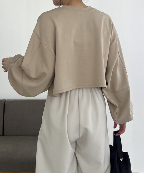 【セール】ボンディングカシュクールプルオーバー（Tシャツ/カットソー）｜CAPRICIEUX LE'MAGE（カプリシューレマージュ）