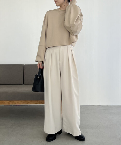 【セール】ボンディングカシュクールプルオーバー（Tシャツ/カットソー）｜CAPRICIEUX LE'MAGE（カプリシューレマージュ）