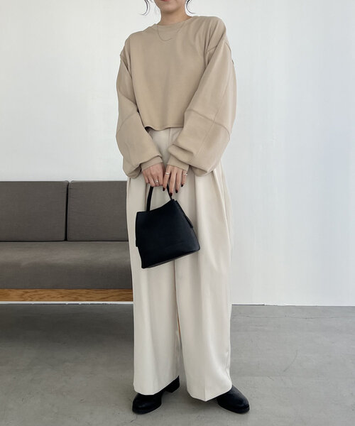 【セール】ボンディングカシュクールプルオーバー（Tシャツ/カットソー）｜CAPRICIEUX LE'MAGE（カプリシューレマージュ）