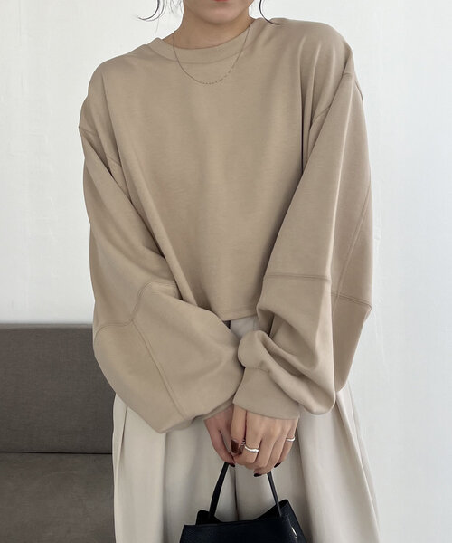 【セール】ボンディングカシュクールプルオーバー（Tシャツ/カットソー）｜CAPRICIEUX LE'MAGE（カプリシューレマージュ）