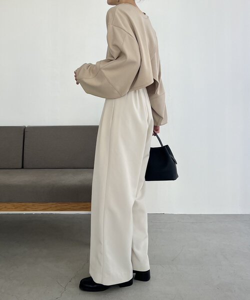 【セール】ボンディングカシュクールプルオーバー（Tシャツ/カットソー）｜CAPRICIEUX LE'MAGE（カプリシューレマージュ）