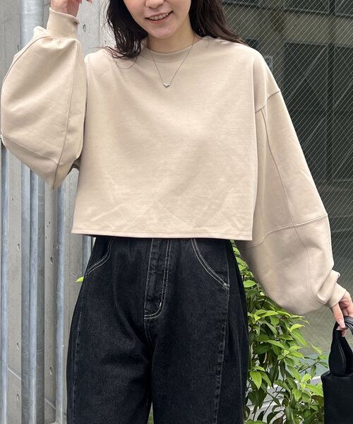 【セール】ボンディングカシュクールプルオーバー（Tシャツ/カットソー）｜CAPRICIEUX LE'MAGE（カプリシューレマージュ）