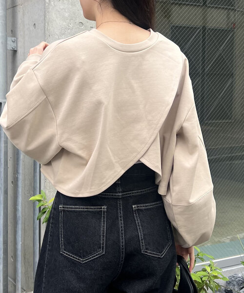 【セール】ボンディングカシュクールプルオーバー（Tシャツ/カットソー）｜CAPRICIEUX LE'MAGE（カプリシューレマージュ）