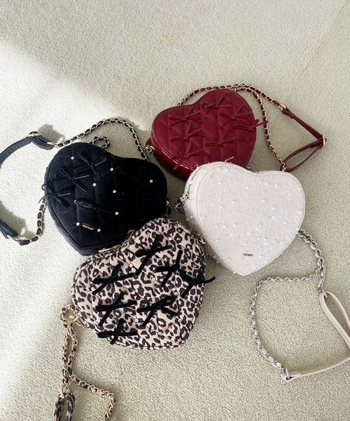 one after another NICE CLAUP（ワンアフターアナザーナイスクラップ）の「【Heart collection】アソートハートショルダーバッグ（ショルダーバッグ・レディース・ブラック/レッド/ピンク系その他/レオパード・FREE）」の16枚目の写真