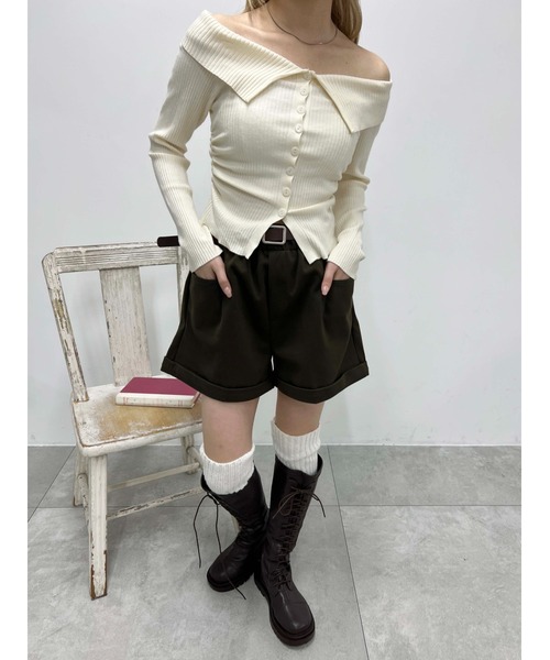 PHILLY（フィリー）の「【PHILLY】ベルト付ショートパンツ（その他パンツ・レディース・ブラウン/ブラック・FREE）」の14枚目の写真