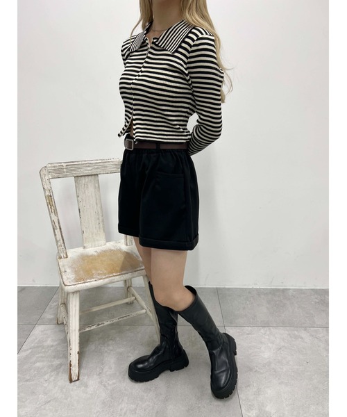 PHILLY（フィリー）の「【PHILLY】ベルト付ショートパンツ（その他パンツ・レディース・ブラウン/ブラック・FREE）」の8枚目の写真