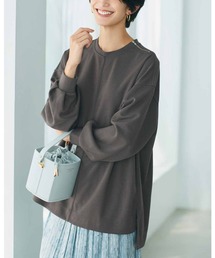 IEDIT | IEDIT 肩ファスナーデザインで着映える 長め丈ダンボールプルオーバー(その他トップス)