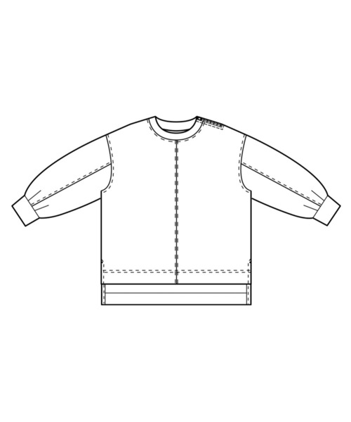 IEDIT（イディット）の「ＩＥＤＩＴ　肩ファスナーデザインで着映える　長め丈ダンボールプルオーバー（その他トップス・レディース・グレイッシュベージュ/チャコールグレー/ブラック・LL/3L/M/L/S）」の16枚目の写真