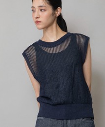 Munich | 天竺針抜き編みニット2wayジレ(ベスト)