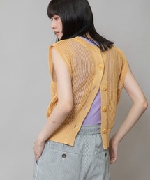 ニット」に該当するベスト（イエロー/黄色系）ファッション通販