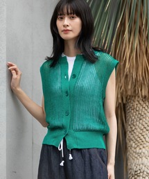 Munich | 天竺針抜き編みニット2wayジレ(ベスト)