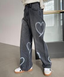 WEGO | WEGO/【24年秋冬新作】スプレーペイントストレートデニムパンツ(デニムパンツ)