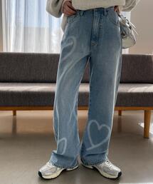 WEGO | WEGO/【24年秋冬新作】スプレーペイントストレートデニムパンツ(デニムパンツ)