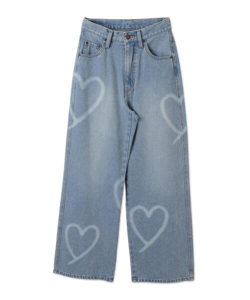 WEGO（ウィゴー）の「WEGO/【25年春夏新作】スプレーペイントストレートデニムパンツ（デニムパンツ・レディース・ブラック系その他/ライトインディゴブルー・MEDIUM/SMALL）」の15枚目の写真