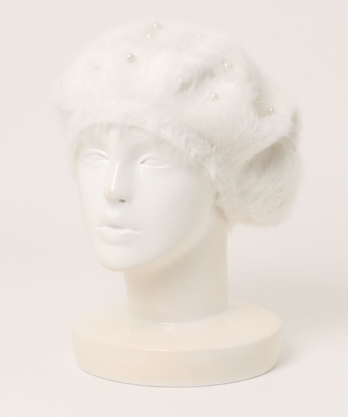 apres jour（アプレジュール）の「【apres jour×ARIAZ】フェイクパールベレー帽（ハンチング/ベレー帽・レディース・ボルドー/ホワイト/ブラック・FREE）」の7枚目の写真