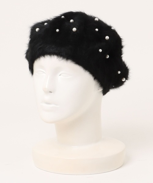 apres jour（アプレジュール）の「【apres jour×ARIAZ】フェイクパールベレー帽（ハンチング/ベレー帽・レディース・ボルドー/ホワイト/ブラック・FREE）」の8枚目の写真