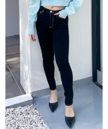 GYDA | ミドルウエストワンウォッシュスキニーパンツ(デニムパンツ)