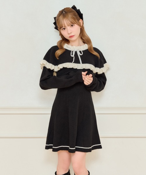 セール】ケープリボンミニワンピース【ZOZOTOWN限定アイテム