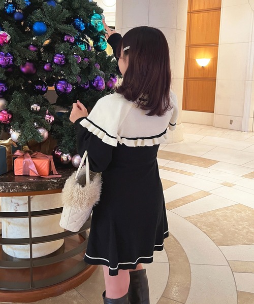 apres jour(アプレジュール)の「ケープリボンミニワンピース【ZOZOTOWN限定アイテム】(ワンピース・レディース・オフホワイト/ブラック・X-LARGE/フリー)」の21枚目の写真