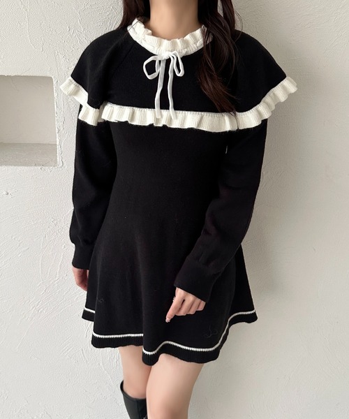 apres jour(アプレジュール)の「ケープリボンミニワンピース【ZOZOTOWN限定アイテム】(ワンピース・レディース・オフホワイト/ブラック・X-LARGE/フリー)」の18枚目の写真
