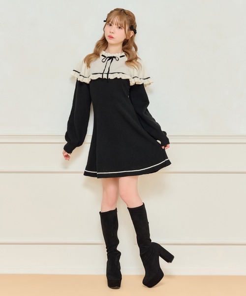 セール】ケープリボンミニワンピース【ZOZOTOWN限定アイテム