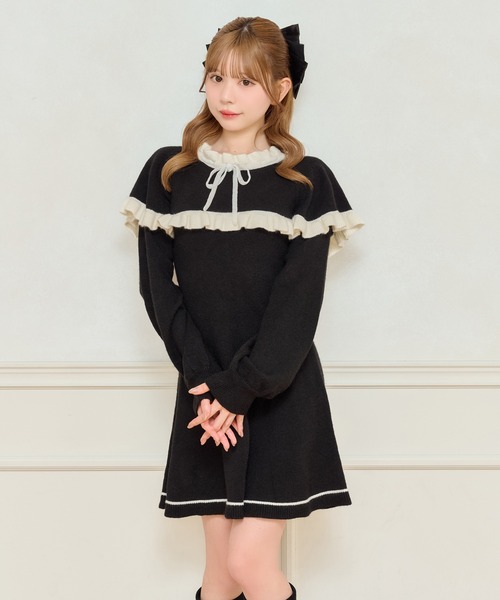apres jour(アプレジュール)の「ケープリボンミニワンピース【ZOZOTOWN限定アイテム】(ワンピース・レディース・オフホワイト/ブラック・X-LARGE/フリー)」の11枚目の写真