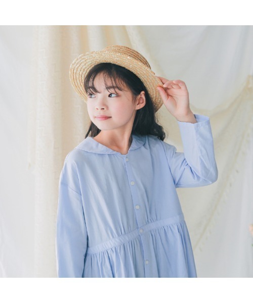 NHT(エヌエイチティー)の「エヌエイチティー セーラーワンピース(ワンピース・キッズ・ラベンダー/サックスブルー/ブラック・130cm/140cm/150cm/160cm/120cm/110cm)」の22枚目の写真