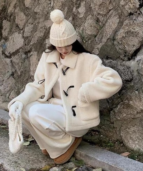 Girly Doll（ガーリードール）の「ボアフリースダッフルショートコート