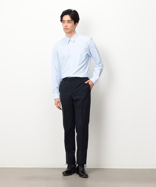 COMME CA ISM(コムサイズム)の「ポリエステル トリコット ドレスシャツ(ビジネスシャツ・メンズ・サックスブルー・SMALL/MEDIUM/LARGE/X-LARGE)」の2枚目の写真