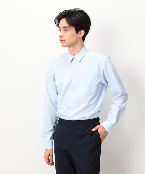 COMME CA ISM(コムサイズム)の「ポリエステル トリコット ドレスシャツ(ビジネスシャツ・メンズ・サックスブルー・SMALL/MEDIUM/LARGE/X-LARGE)」の3枚目の写真