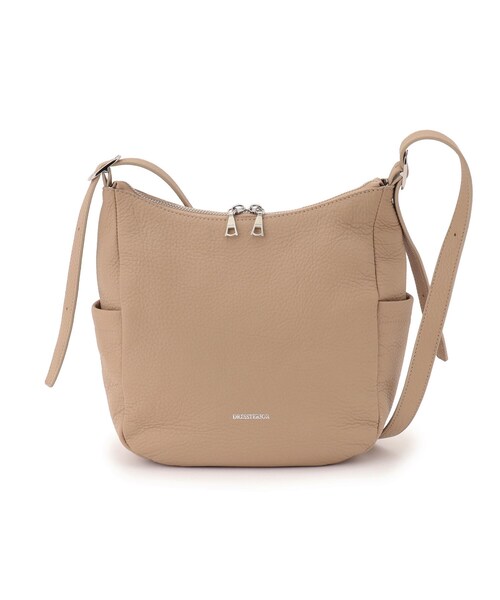 通勤対応】シュリンクレザーショルダーバッグ（ハンドバッグ