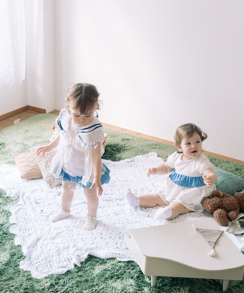 kids zoo（キッズズー）の「チュールシア―セーラーチュニック（チュニック・キッズ・オフホワイト・80/90）」の16枚目の写真